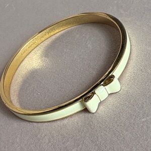 Kate Spade Gold and Cream Bow Bangle